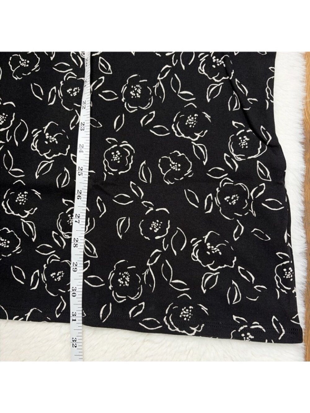 Croft And Barrow Womens NWT Classic Tee 4X Black Floral - Picture 10 of 10
